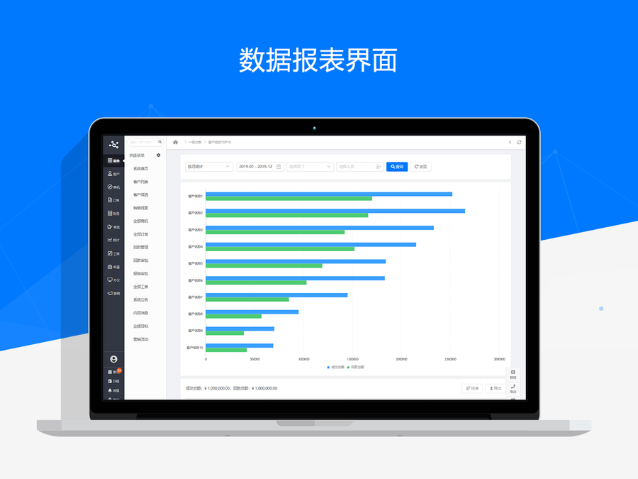 Axure RP客户关系管理系统中台原型模板源码文件