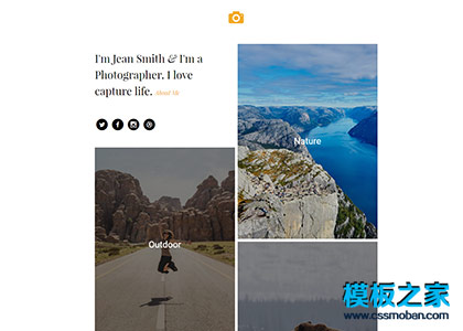极简图片画廊摄影之家响应式模板