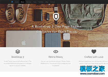 简单免费bootstrap3引导页模板下载