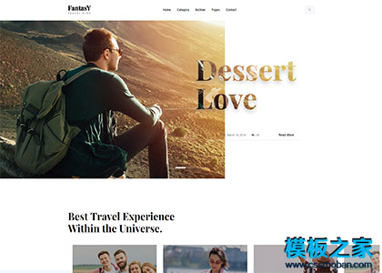 精品Travel自由行全球旅游线路博客模板