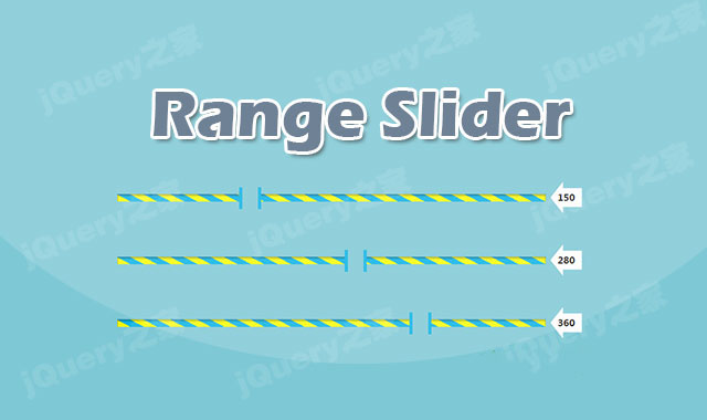 jQuery和CSS3斑马线样式range滑块特效