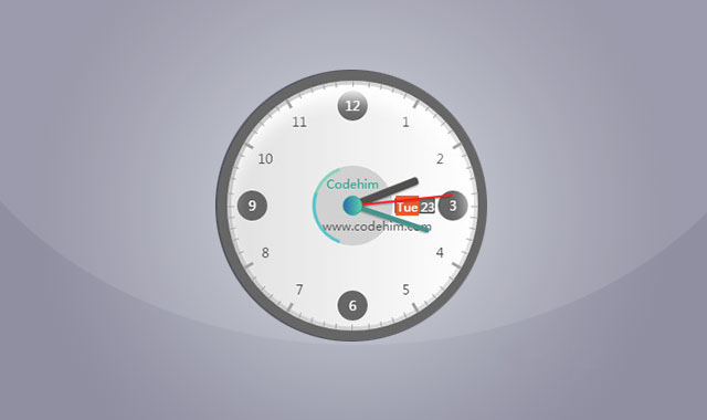 jQuery和CSS3精美时钟插件