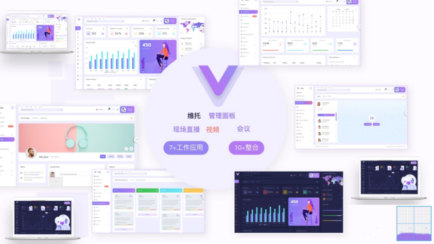 Vito源码模板Vue+HTML模板Laravel后端后台系统源码