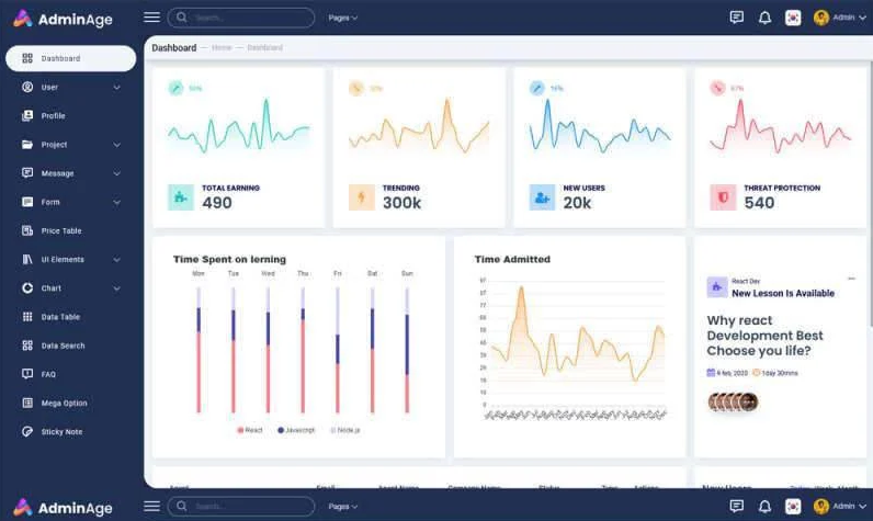 Bootstrap黑色后台管理系统ui模板html静态网站后台模板