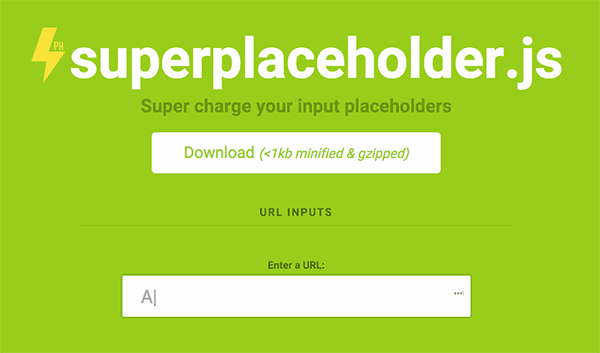 Superplaceholder.js文本框打字动画插件